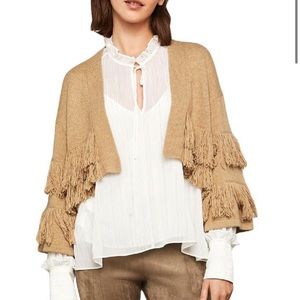 BCBGMaxazria cardigan fringe sweater